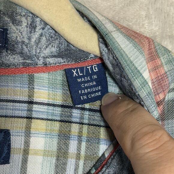 Tommy Bahama Tortola Casual Button Down Shirt Men’s XL Sunwash Check Azul Mar - Picture 16 of 16